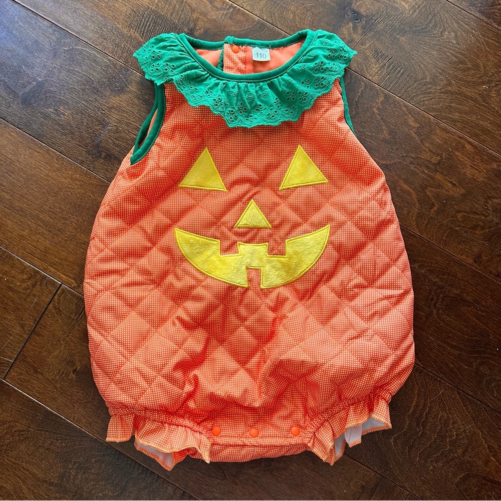 Pumpkin Patch Jack-o’-lantern Orange and Green Kids Costume